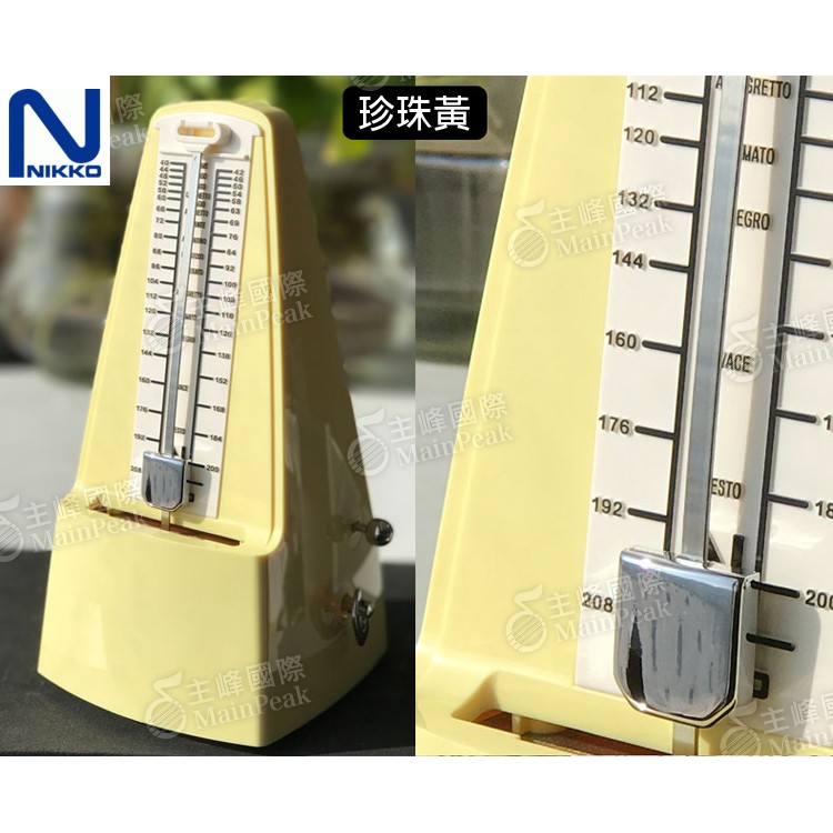 【正版公司貨】一年保固 日本製造 Nikko 節拍器 發條機械式節拍器 傳統式 發條式 鋼琴節拍器 小提琴 粉黃色