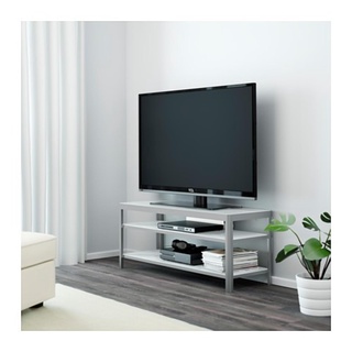 絕版品/北歐工業風格IKEA宜家GETTORP強化玻璃拼接金屬電視櫃/白色/120x40x49/二手八成新/特$2980