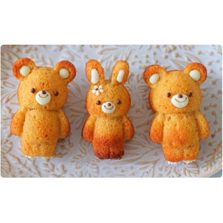【台灣現貨】6連矽膠小熊兔子模具 蛋糕模具 可入烤箱