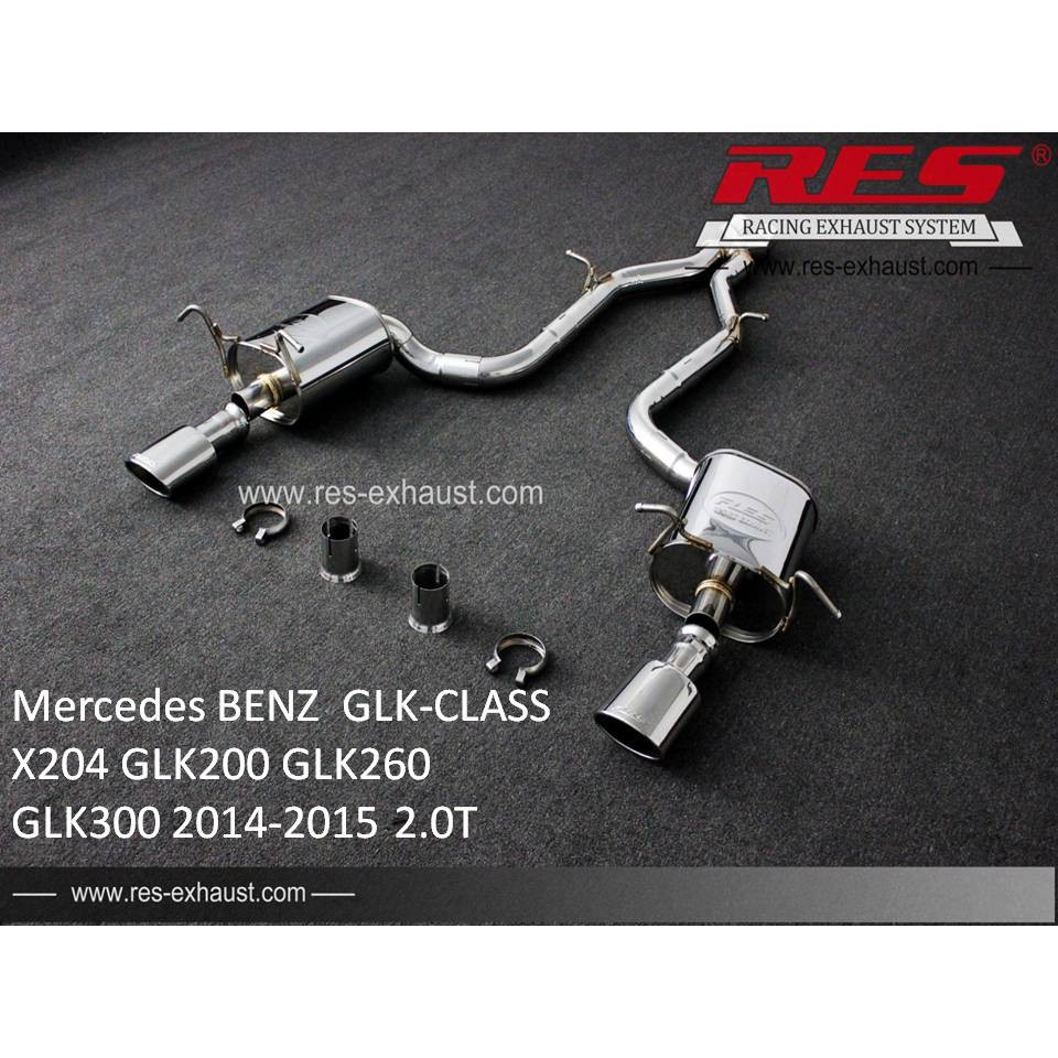 【RES排氣管】BENZ GLK系列 X204  賓士 不鏽鋼/鈦合金 當派 中尾段 電子閥門 – CS車宮