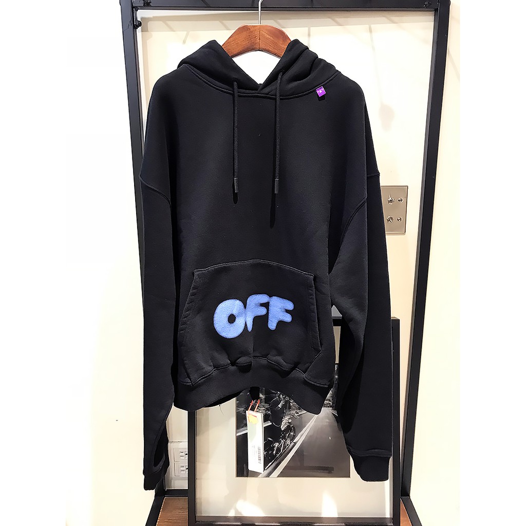 現貨【OFF WHITE】2018秋冬 噴墨文字LOGO 連帽衛衣 帽T