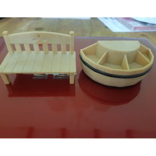 森林家族 水果攤 公園長椅