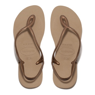 Havaianas 涼拖鞋 Luna 女 香檳金 夾腳 涼鞋 夏天 麻花 細帶 哈瓦仕 ACS 41296975282W