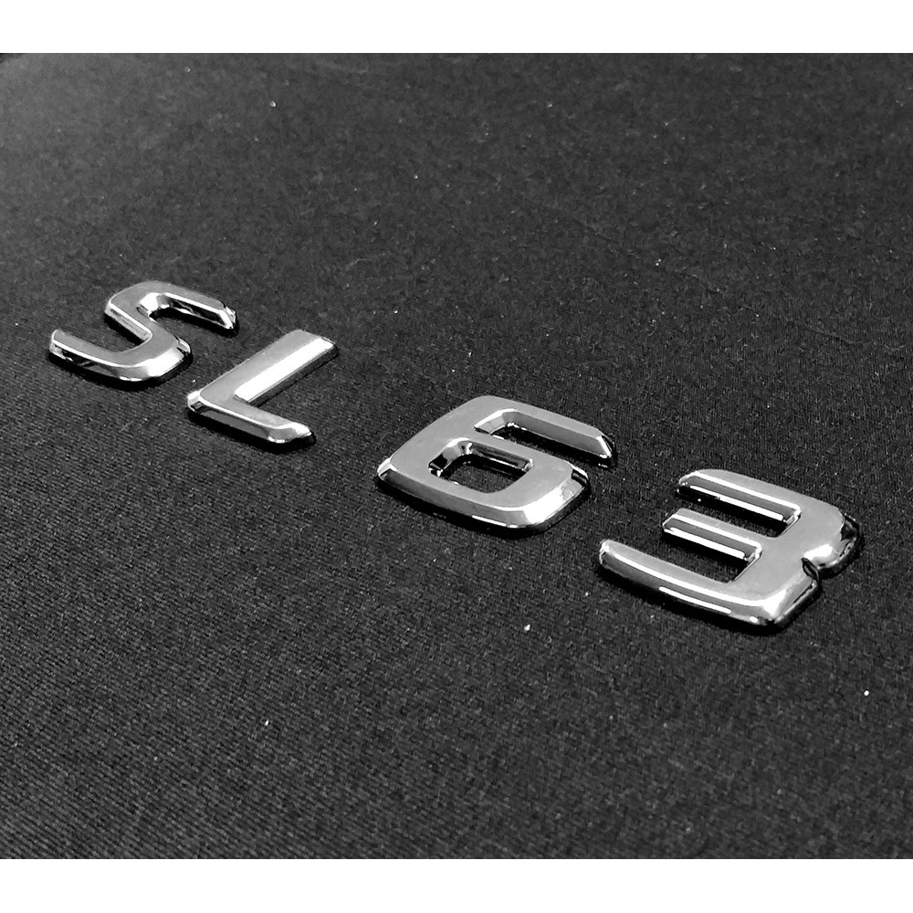 08-11 賓士 Benz SL63 SL-R230 後箱字體 車身字體 後箱字貼 電鍍銀 字體高度25mm