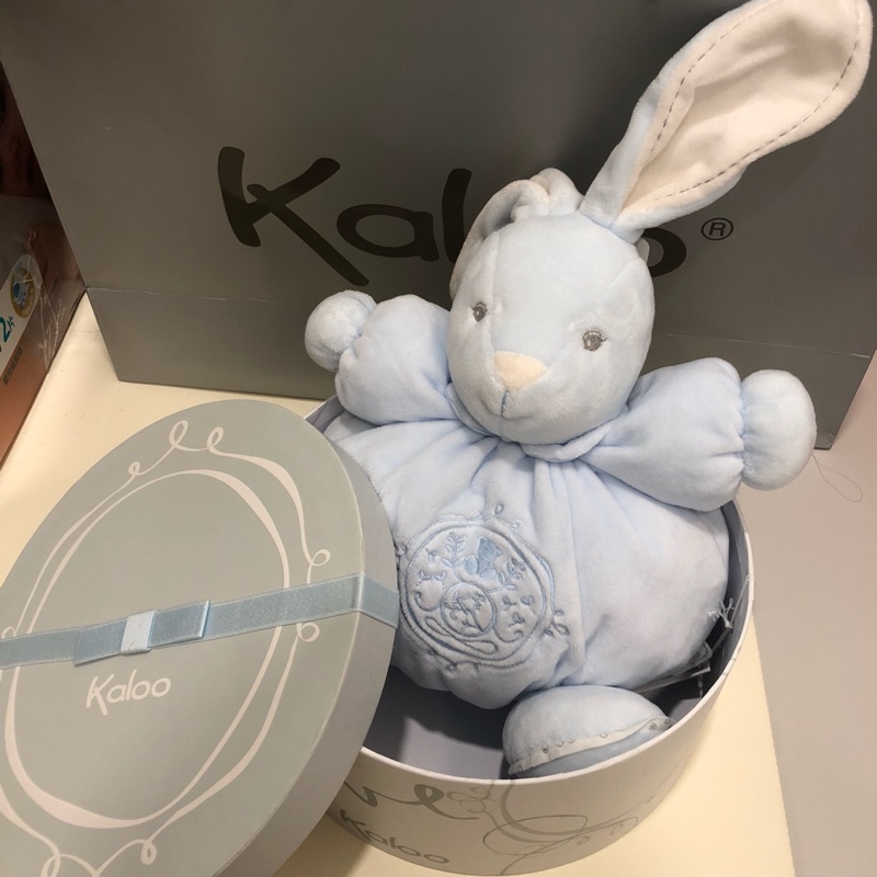 全新 Kaloo Perle 兔兔中型玩偶-粉藍(安撫玩偶)