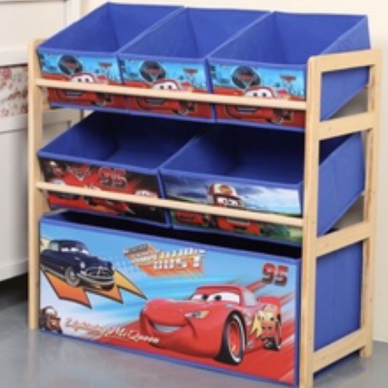 玩具收納架 客廳實木兒童玩具架 寶寶整理架子  實木收納架（二手含宅配運費還送積木‼️‼️)