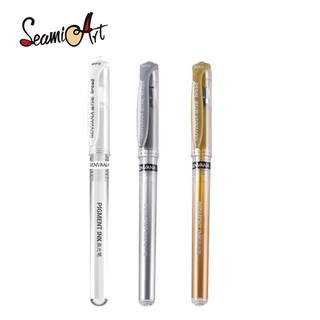 Seamiart 金萬年金色/銀色/白多色防水中性筆（單隻入）【西米藝術】繪畫筆 賀卡筆 熒光筆 手賬筆