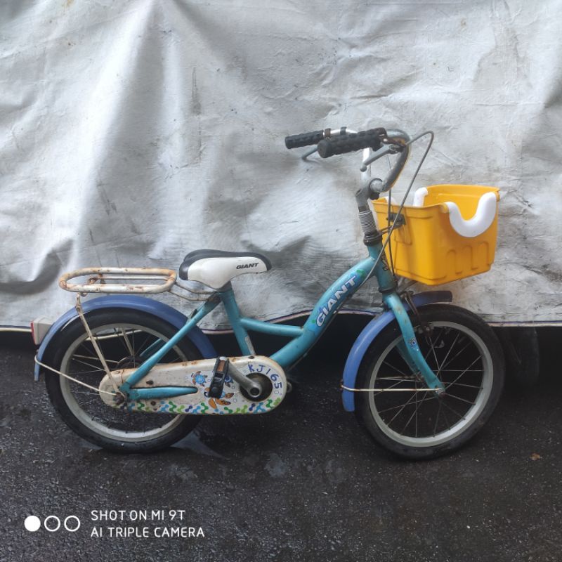 出清 二手車 捷安特兒童 KJ165系列 童車腳踏車 16吋 多款顏色可選 藍色 加送安全帽 歡迎 限淡水自取 請勿下標