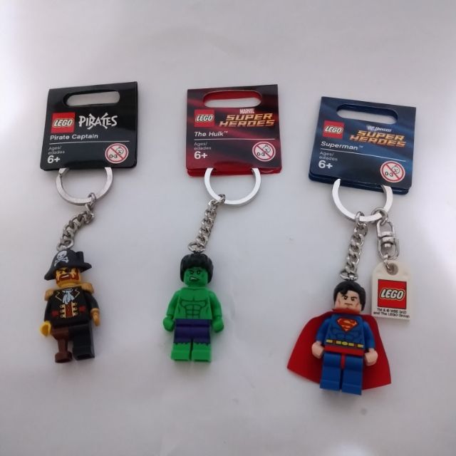 LEGO 樂高 鑰匙圈 海盜船長 超人 浩克