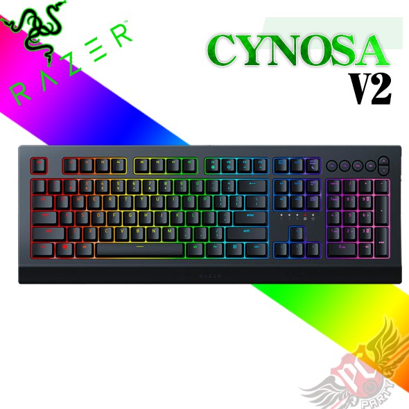 RAZER 雷蛇 薩諾狼蛛V2 CYNOSA V2 RGB 薄膜式鍵盤 PC PARTY