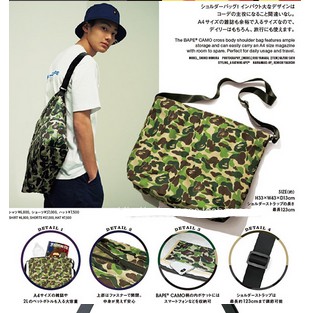 (現貨)日本 雜誌附錄 迷彩包 猿人猴 潮牌 APE 經典包 托特包 手提袋 肩背包 單肩包 斜肩包 通勤袋 側背包