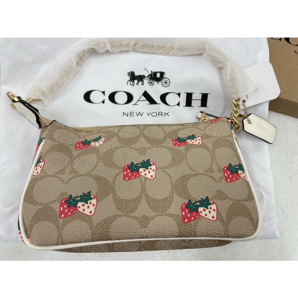 COACH 691 新款小草莓麻將包