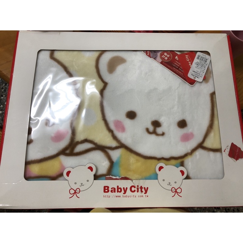 baby city 童毯 嬰兒毛毯 蛋糕熊盒裝童毯