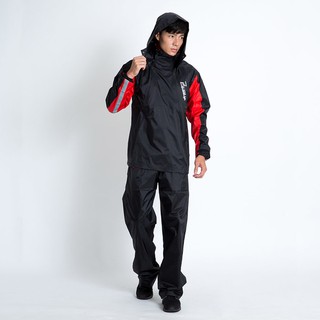 Outperform 奧德蒙 去去雨水走 君邁 brightday 雨衣 雙拉鍊 斜開 兩件式 風雨衣 D2 黑紅