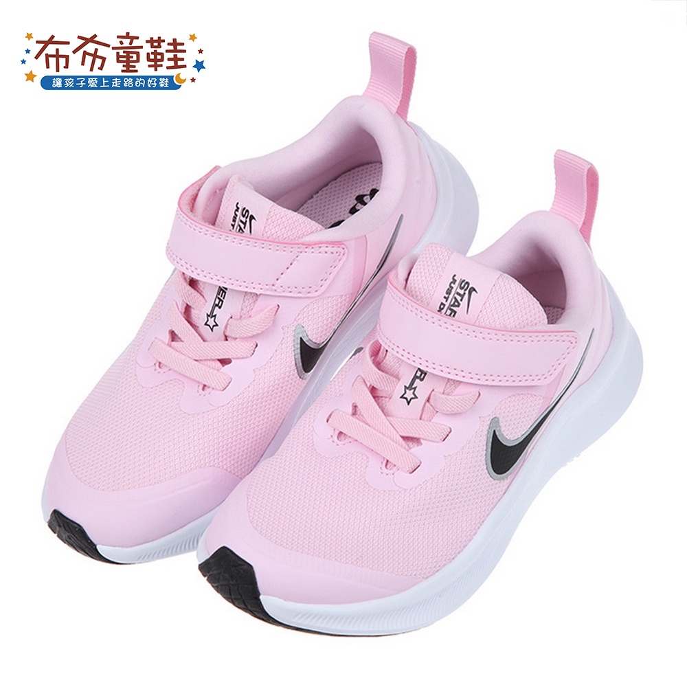 【NIKE】STAR RUNNER3粉紅色網布兒童運動鞋｜17~22公分｜P1G777G｜布布童鞋
