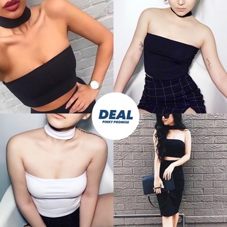❰ DEAL❱背心 現貨!! 露肩 平口 掛脖 背心 挖背 歐美 性感 設計 露肚臍 繞脖 露肩 上衣 衣服