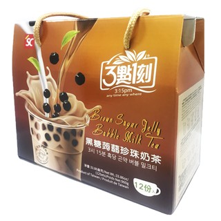 【3點1刻】黑糖蒟蒻珍珠奶茶手提盒 (12份/盒)