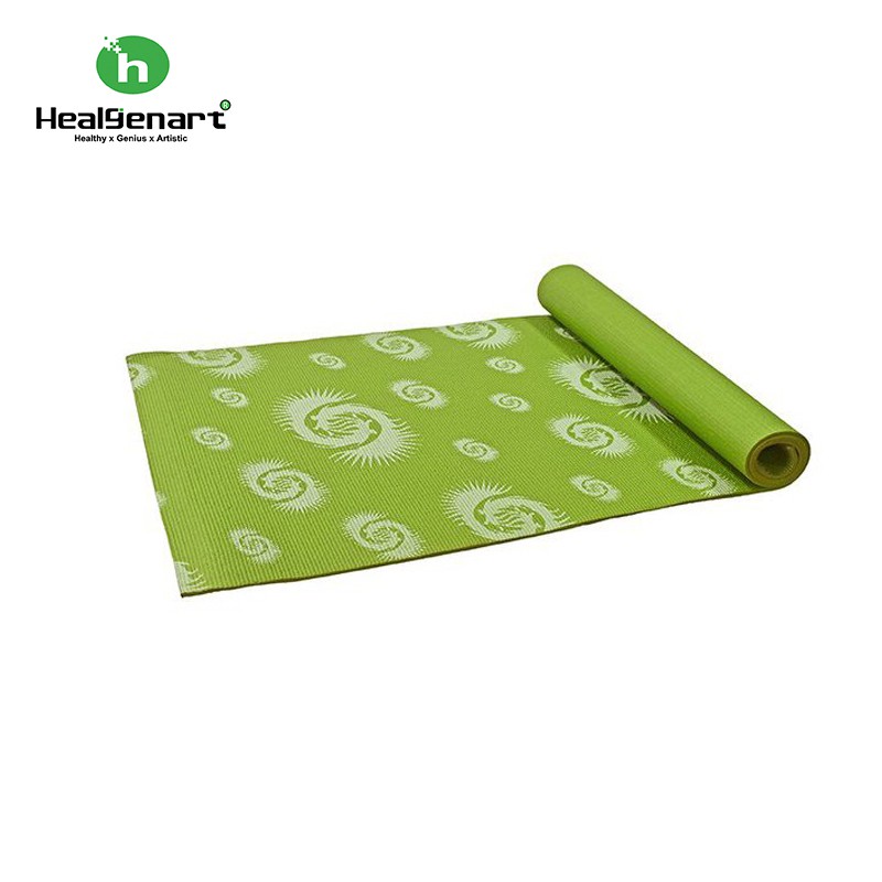 【Healgenart】印花瑜珈墊 韻律有氧健身墊yoga mat 超美四色 (買就送瘦身彈力棒)