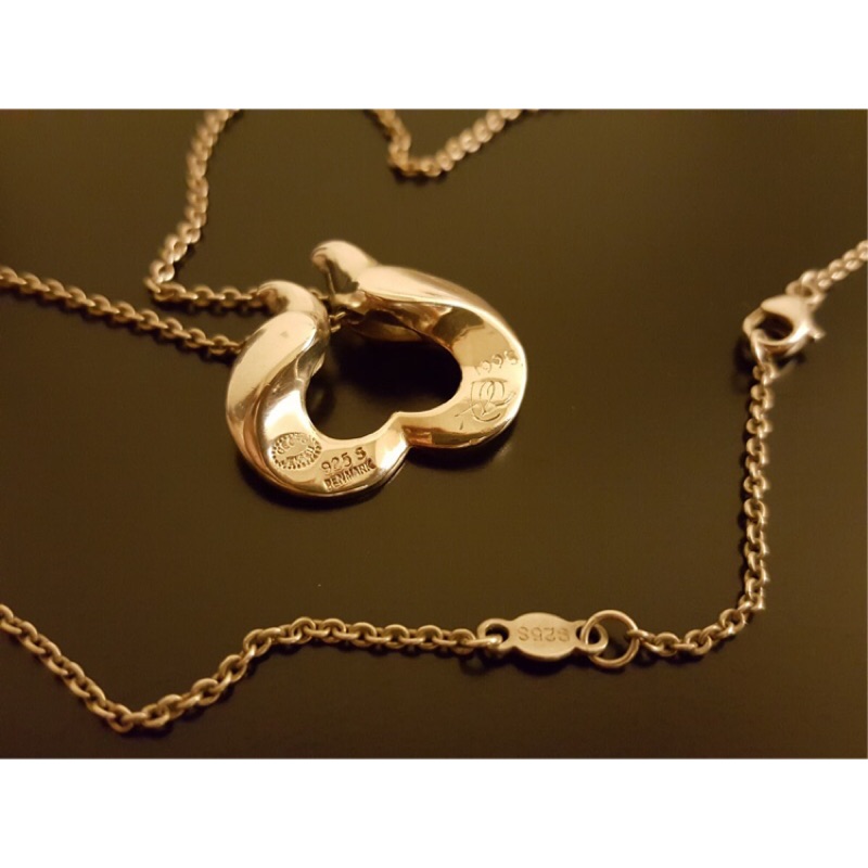 絕版品釋出georg Jensen 1995年度設計師愛情鳥愛心純銀項鍊喬治傑生 蝦皮購物