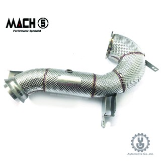 MACH5 高流量帶三元催化頭段 當派 排氣管 BENZ AMG W213 E53 底盤系統【YGAUTO】
