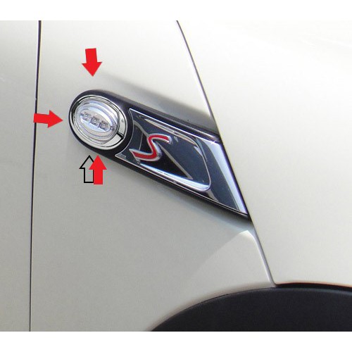 圓夢工廠 Mini R55 R56 Cooper S 2007~2014 改裝 鍍鉻銀 側燈框飾貼 方向燈飾框貼