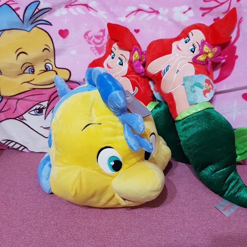 Bunibear.迪士尼 美人魚 小比目魚 娃娃 收藏 公主 抱枕 可愛的