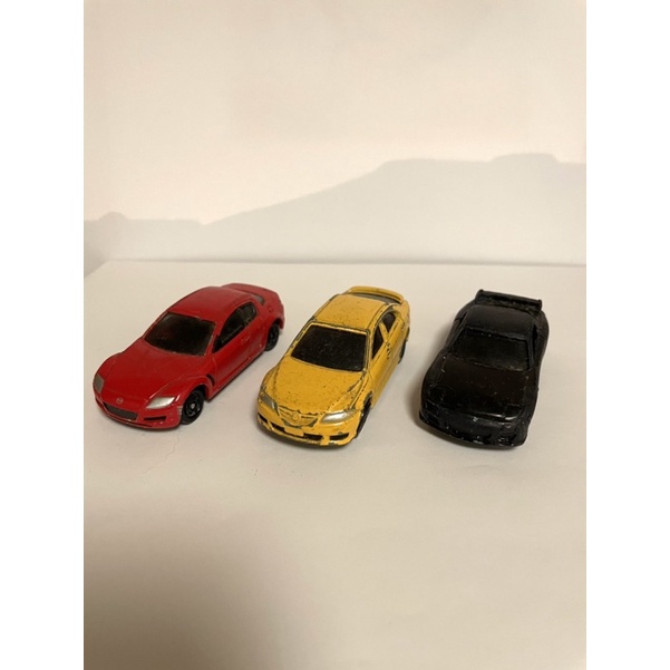 (車損無盒）Tomica Mazda 套組 已絕版 No.16、94、96 RX7 RX8 皆為舊藍標 用於改裝修復用