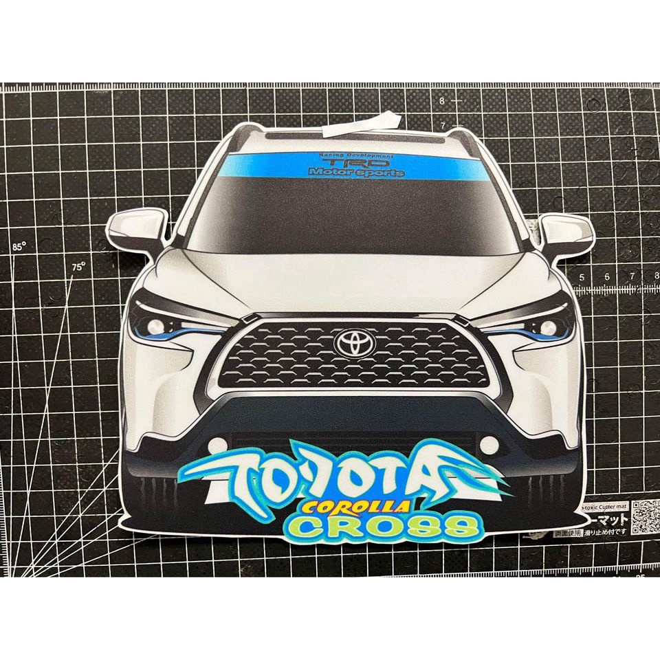 Toyota Corolla Cross 防水貼紙 10cm X11CM