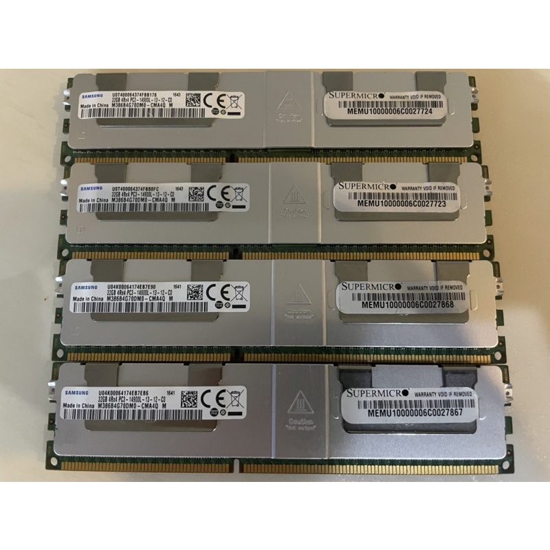 三星DDR3 32Gb 4Rx4 PC3-14900L-13-12-C0(4條不拆)