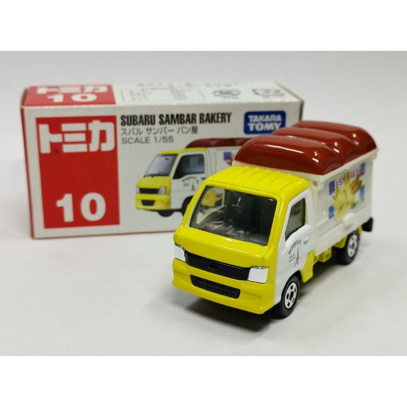 絕版 Tomica No.10 Subaru Samber Bakery 速霸路 麵包車 餐車 全新