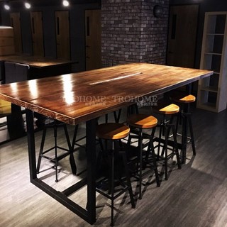 【拓家設計傢俱】可訂製 方框底桿實木桌/椅子LOFT/北歐風長桌長椅/辦公桌咖啡廳桌椅實木餐桌餐椅