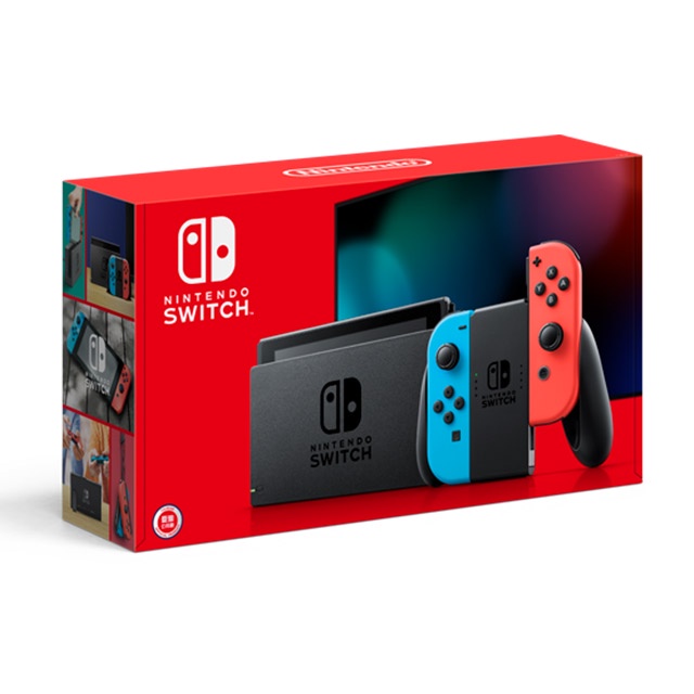 任天堂 NS Switch 主機 電力 加強版 紅藍 黑灰 動森 台灣公司貨 保固一年 Switch 電力加強版-紅藍主