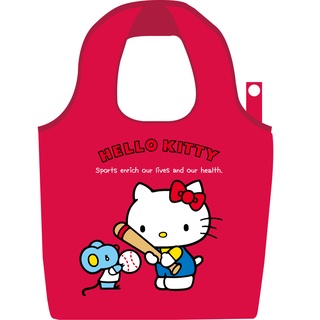 日本 凱蒂貓 Hello Kitty 環保 購物袋 摺疊收納 環保袋 運動版