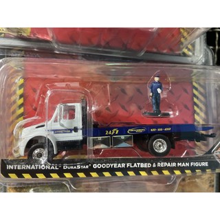 《模王》 1/64 美國綠光 模型合金車 Goodyear 卡車&人