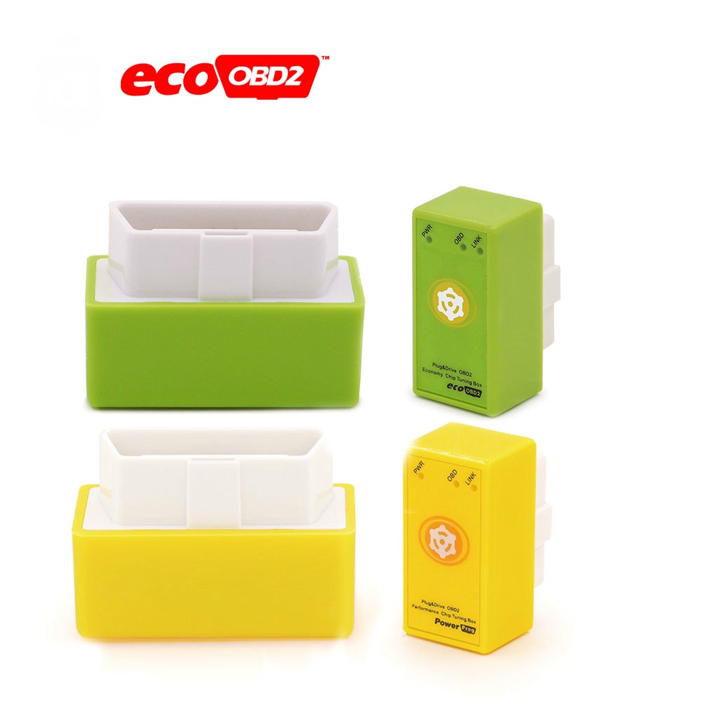 Ecoobd2 汽油車芯片調諧盒插頭汽油新電源程序帶重置按鈕和驅動 ECO OBD2 為汽油車節省燃料