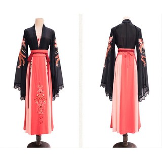 索拉的花屋 鳳霞 珠片刺繡紅色大袖衫一片式六米擺貼佈繡花齊腰裙花嫁婚服 蝦皮購物