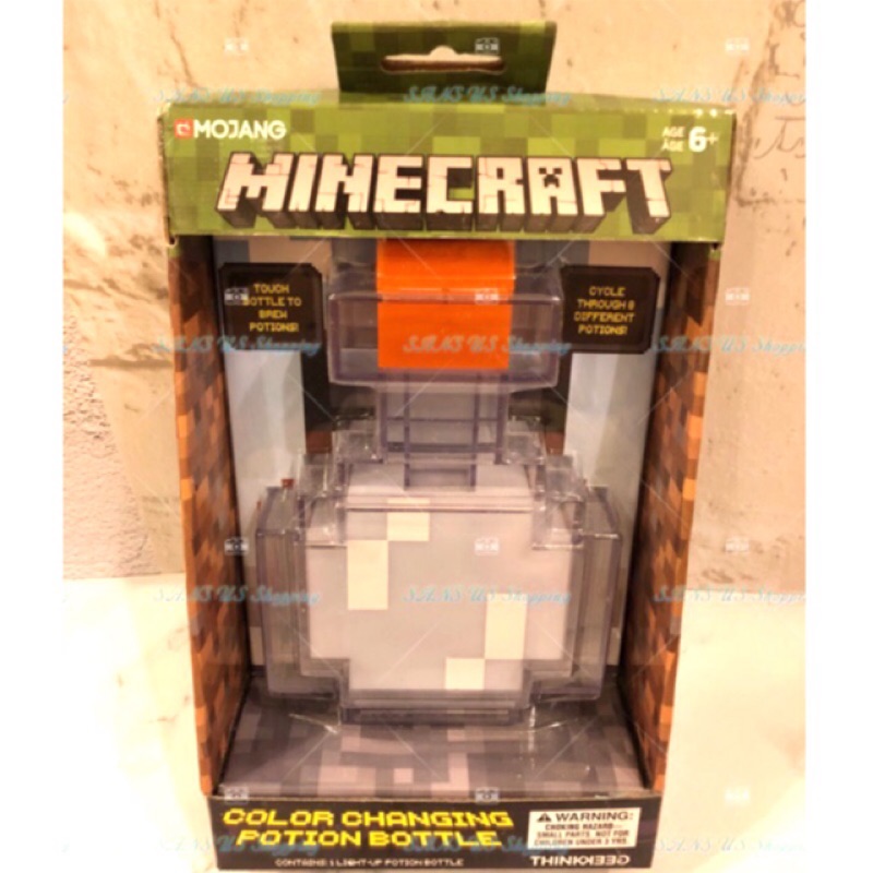 美國購購 Minecraft 當個創世神官方授權正版potion Bottle 瓶子造型夜燈桌燈代購 蝦皮購物