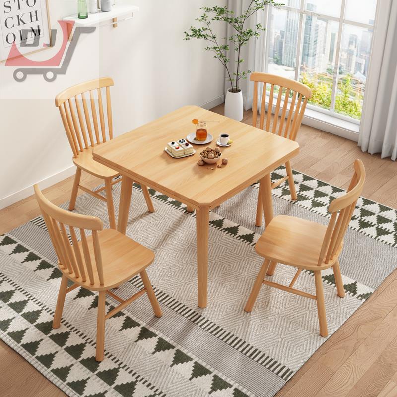實木家具❉♞☜方桌變圓桌餐桌全實木折疊餐桌圓形家用小戶型正方形餐桌可變圓桌