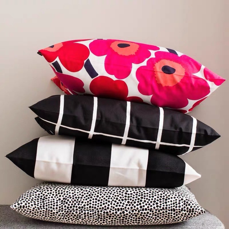 芬蘭 Marimekko 全棉 柔軟飽滿抱枕 方形枕套 預購款