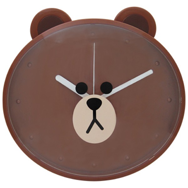 LINE FRIENDS熊大BROWN掃秒機芯造型掛鐘 時鐘 壁鐘