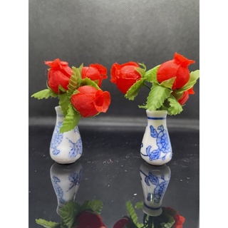 陶瓷花瓶 玫瑰花🌹神明公仔 模型廟會