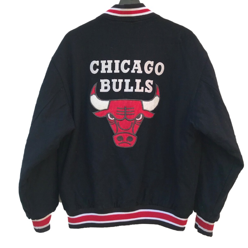 顛復古⚡️復古CHICAGO BULLS公牛隊毛呢古著夾克外套❤️男女皆可