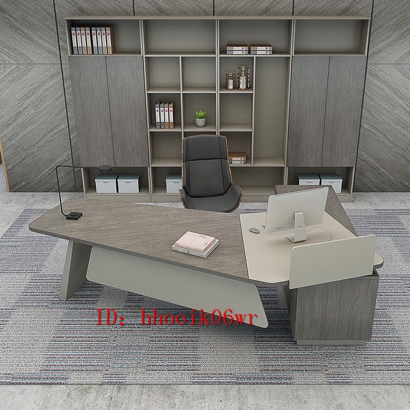 低價 新品 老板辦公桌 總裁桌 經理桌 時尚創意商用桌椅組合全套書櫃辦公室簡約現代