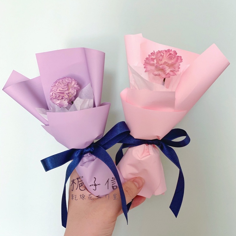 梔子信乾燥花工作室 單枝康乃馨花束母親節花束乾燥花束木康乃馨花束 蝦皮購物