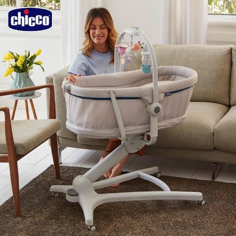 （新色）義大利 Chicco baby hug 4合一安撫餐椅嬰兒床 Pro奶油白、雅痞灰（贈送透氣床墊、蚊帳）