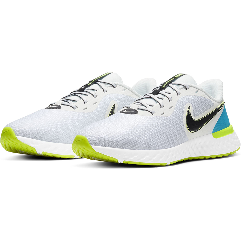 NIKE 耐吉2102男鞋 慢跑鞋 運動鞋 緩震 REVOLUTION 5 EXT 白黑藍 CZ8591102