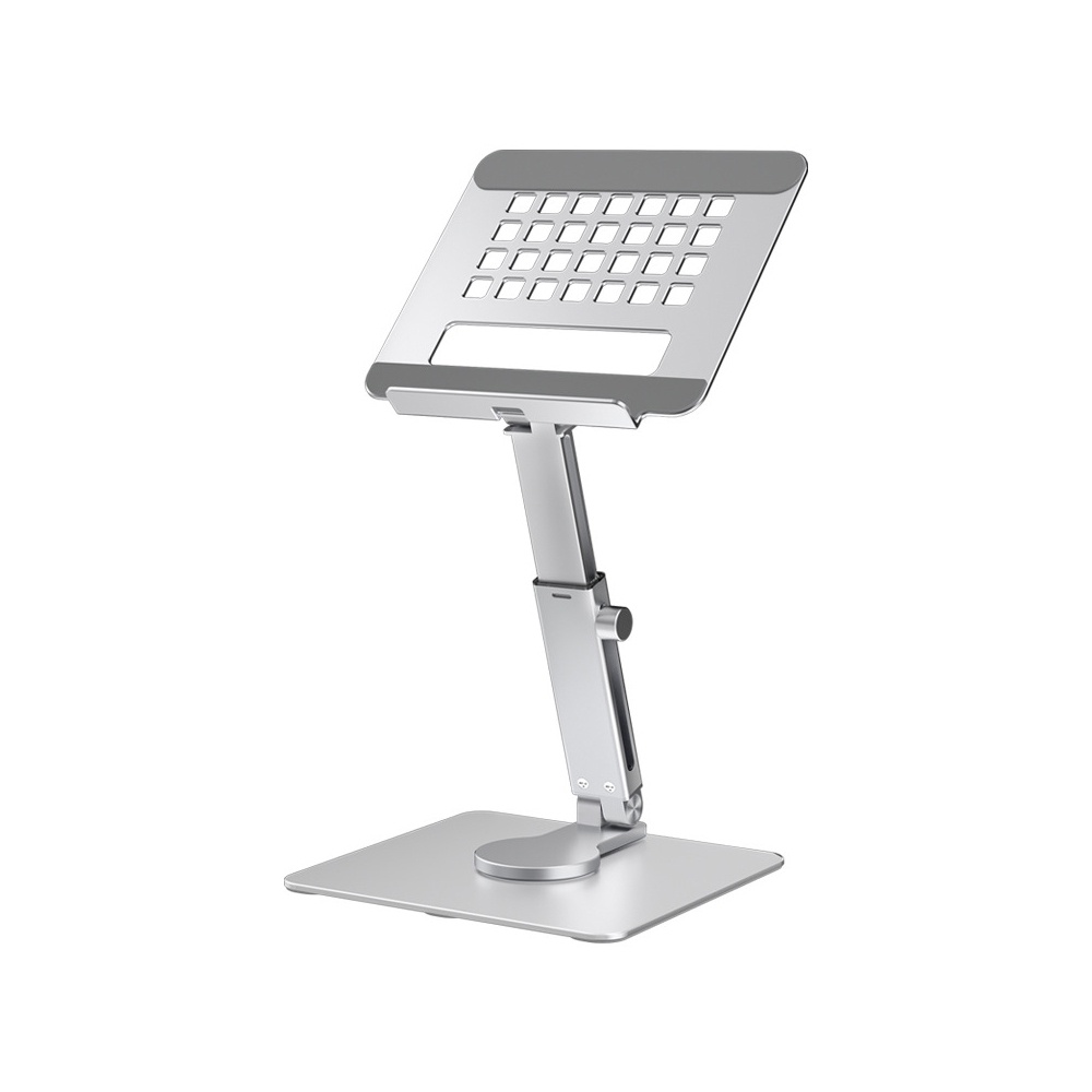 【台灣出貨】升降平板架 平板增高20公分 底座360度旋轉 手機架 手機支架 平板支架 點餐機座 電子書架 追劇 鋁合金