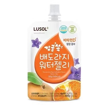 韓國 LUSOL 桔梨橘子果凍 80ml