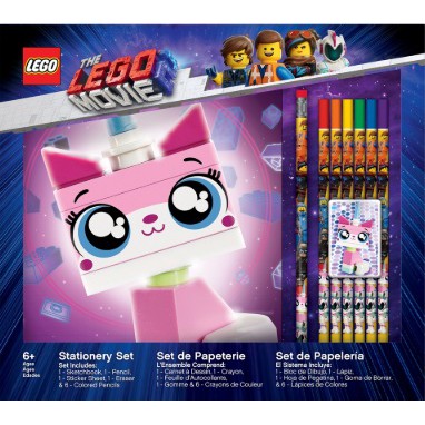 LEGO 樂高玩電影2-獨角貓文具禮盒組(內含獨角貓筆記筆1枝鉛筆色鉛筆6色及橡皮擦)