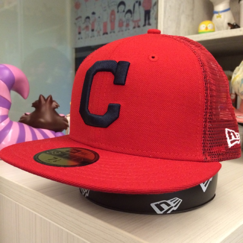 美國帶回 NEWERA x MLB Cleveland Indians 印地安人 59FIFTY C字棒球帽 網帽